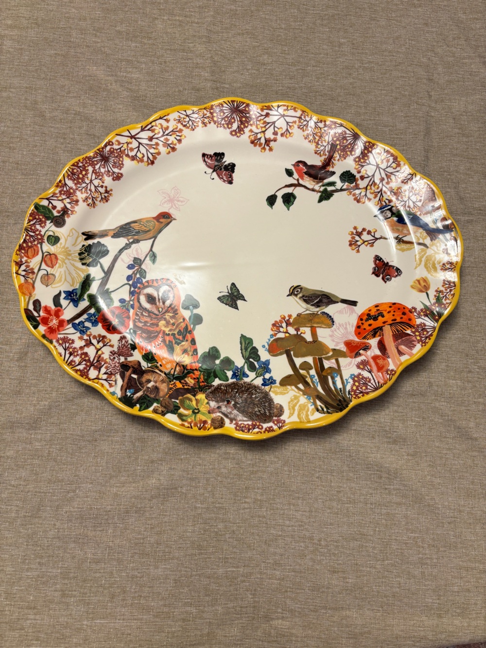 Rare Nathalie Lété Woodland Serving Platter Exclusively for Anthropologie